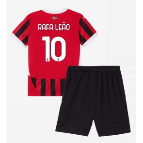 AC Milan Rafael Leao #10 Dětské Domácí dres komplet 2024-25 Krátký Rukáv (+ trenýrky)